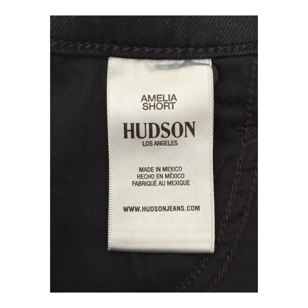 Hudson shorts Amelia cut off knee short denim black size 24 - Picture 4 of 6